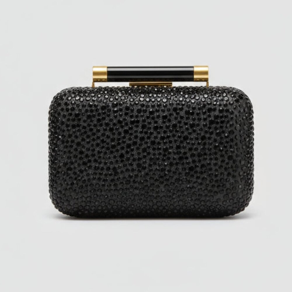Diane von Furstenberg black beaded bag